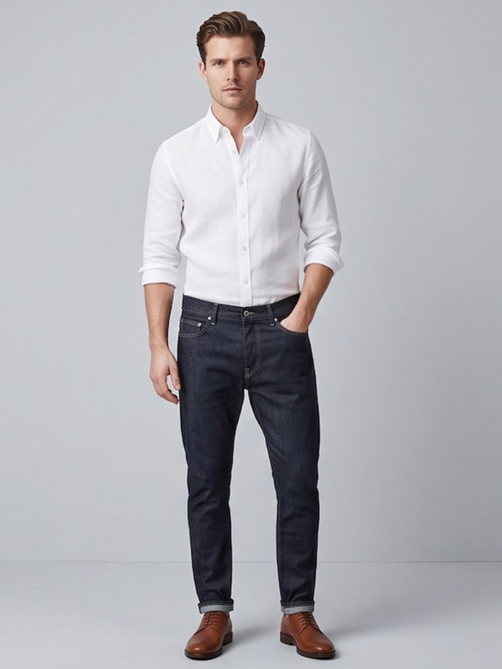 Mens Tiger of Sweden Evolve Blue Jeans Dark Wash